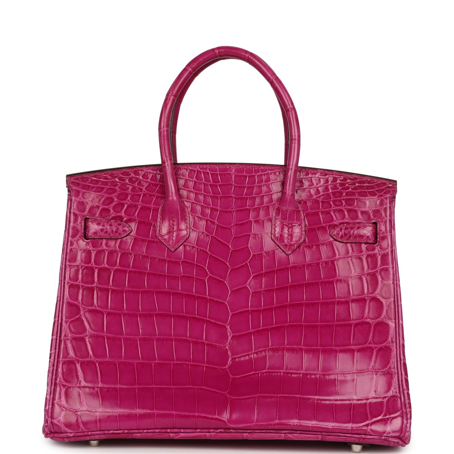 Hermes Birkin 30 Rose Scheherazade Shiny Niloticus Crocodile Palladium Hardware - Image 4