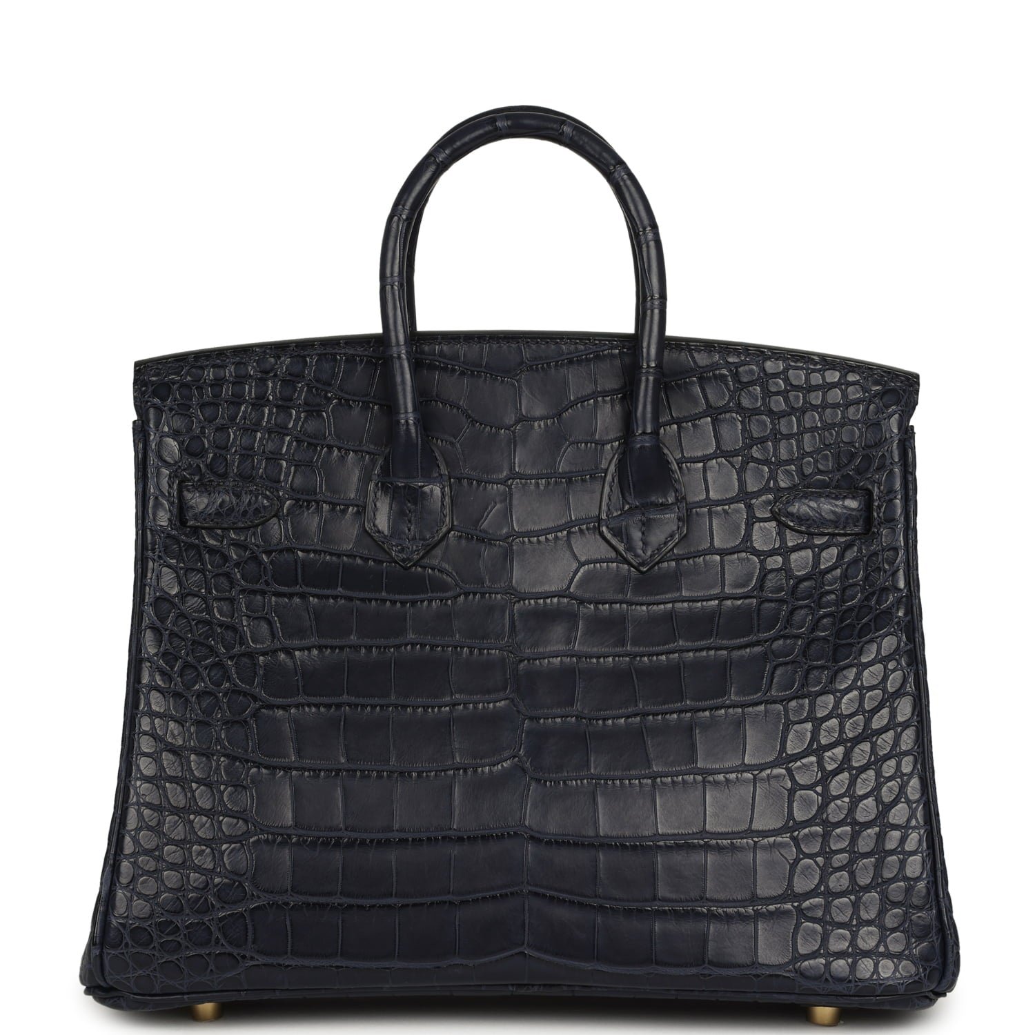 Hermes Birkin 25 Bleu Indigo Matte Alligator Gold Hardware - Image 4