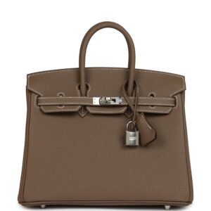 Hermes Birkin 25 Etoupe Togo Palladium Hardware