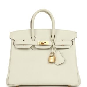 Hermes Birkin 25 Mushroom Togo Gold Hardware