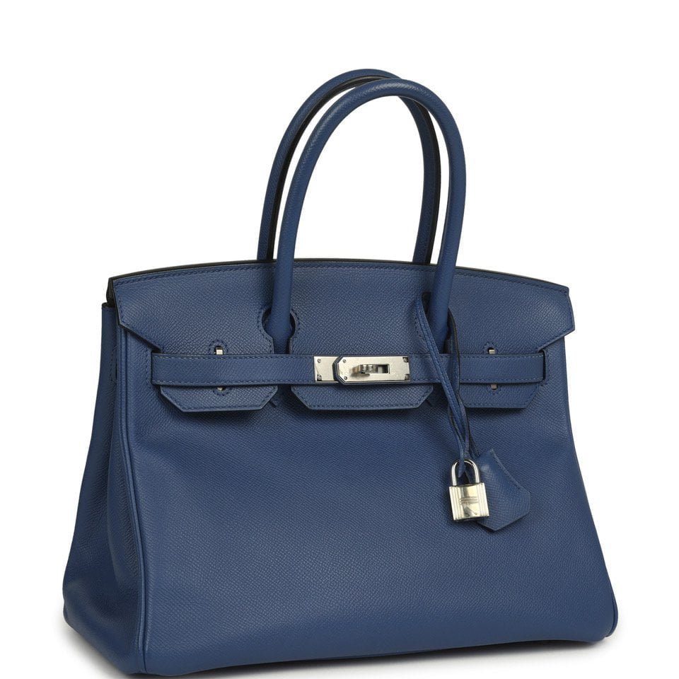 Hermes Birkin 30 Bleu Brighton Epsom Palladium Hardware - Image 2