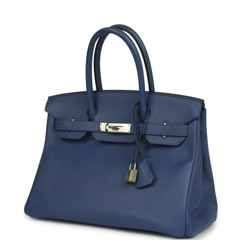 Hermes Birkin 30 Bleu Brighton Epsom Palladium Hardware - Image 5
