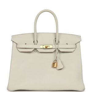 Hermes Birkin 35 Gris Pale Togo Gold Hardware