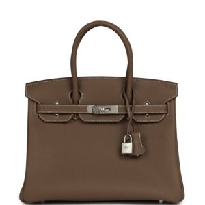 Hermes Birkin 30 Etoupe Togo Brushed Palladium Hardware