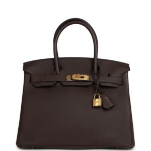 Hermes Birkin 30 Chocolate Togo Gold Hardware