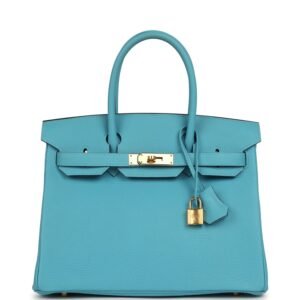 Hermes Birkin 30 Bleu du Nord Togo Gold Hardware