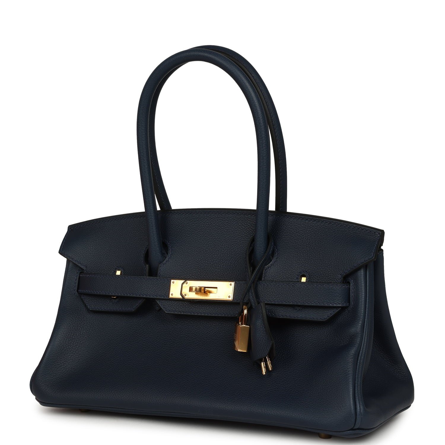 Hermes Shoulder Birkin Light 29 Bleu Abysse Evercolor Gold Hardware - Image 5