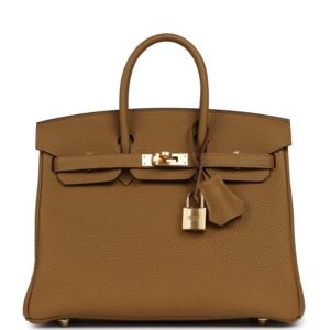 Hermes Birkin 25 Bronze D'ore Togo Gold Hardware
