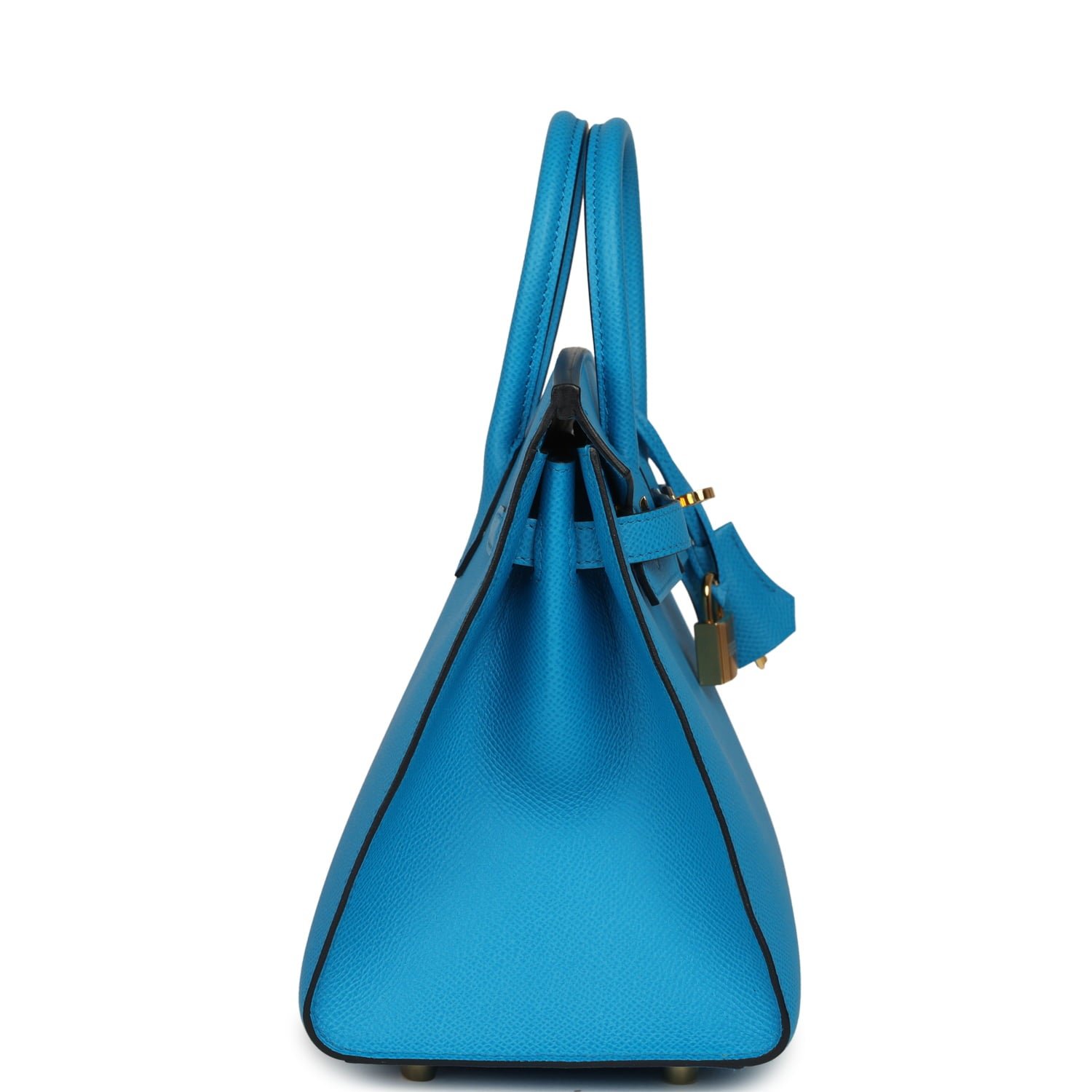 Hermes Birkin Sellier 25 Bleu Frida Epsom Gold Hardware - Image 3