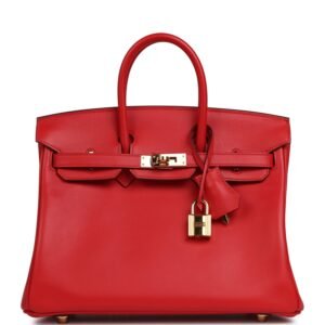Hermes Birkin 25 Rouge de Coeur Swift Gold Hardware