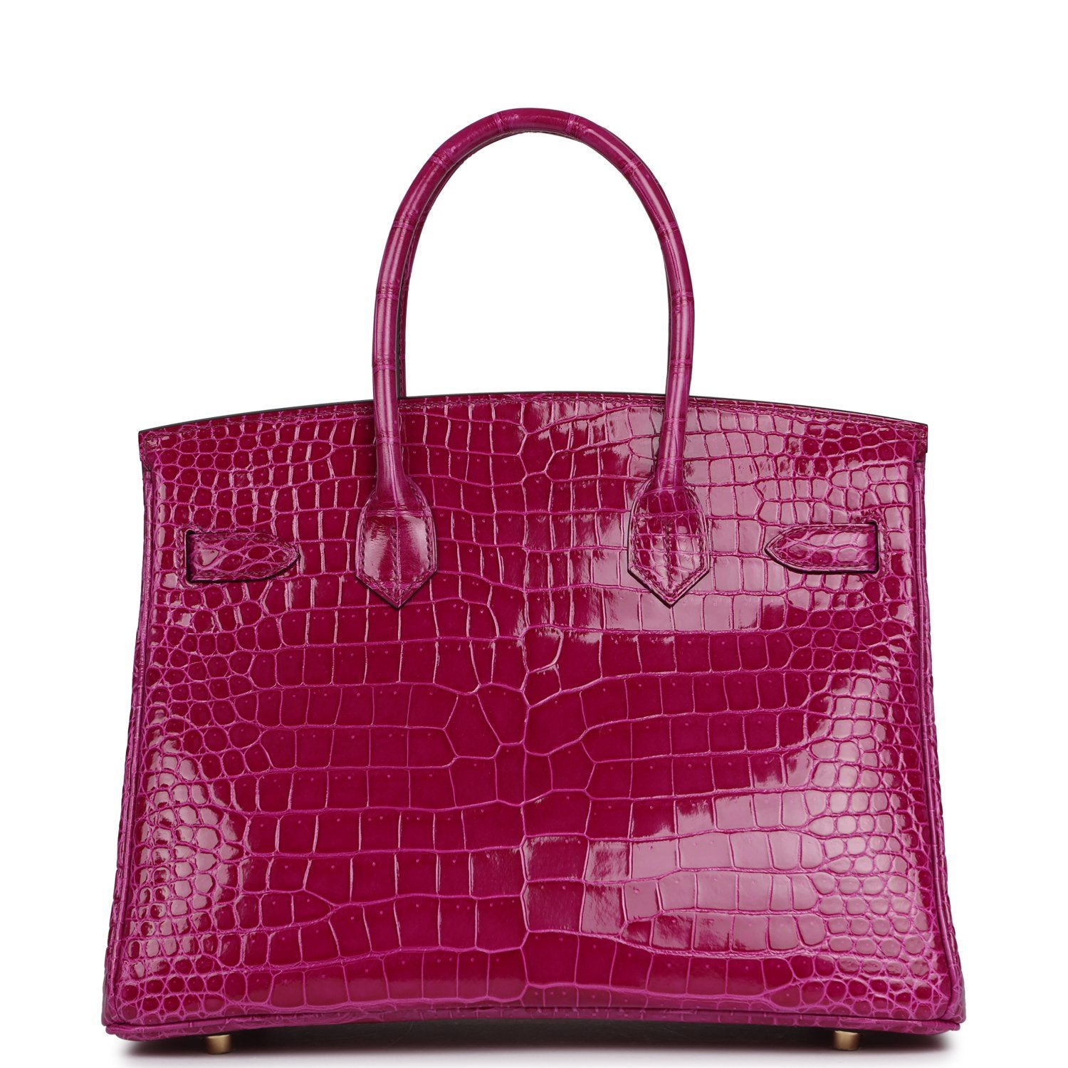 Hermes Birkin 30 Rose Pourpre Shiny Porosus Crocodile Gold Hardware - Image 4