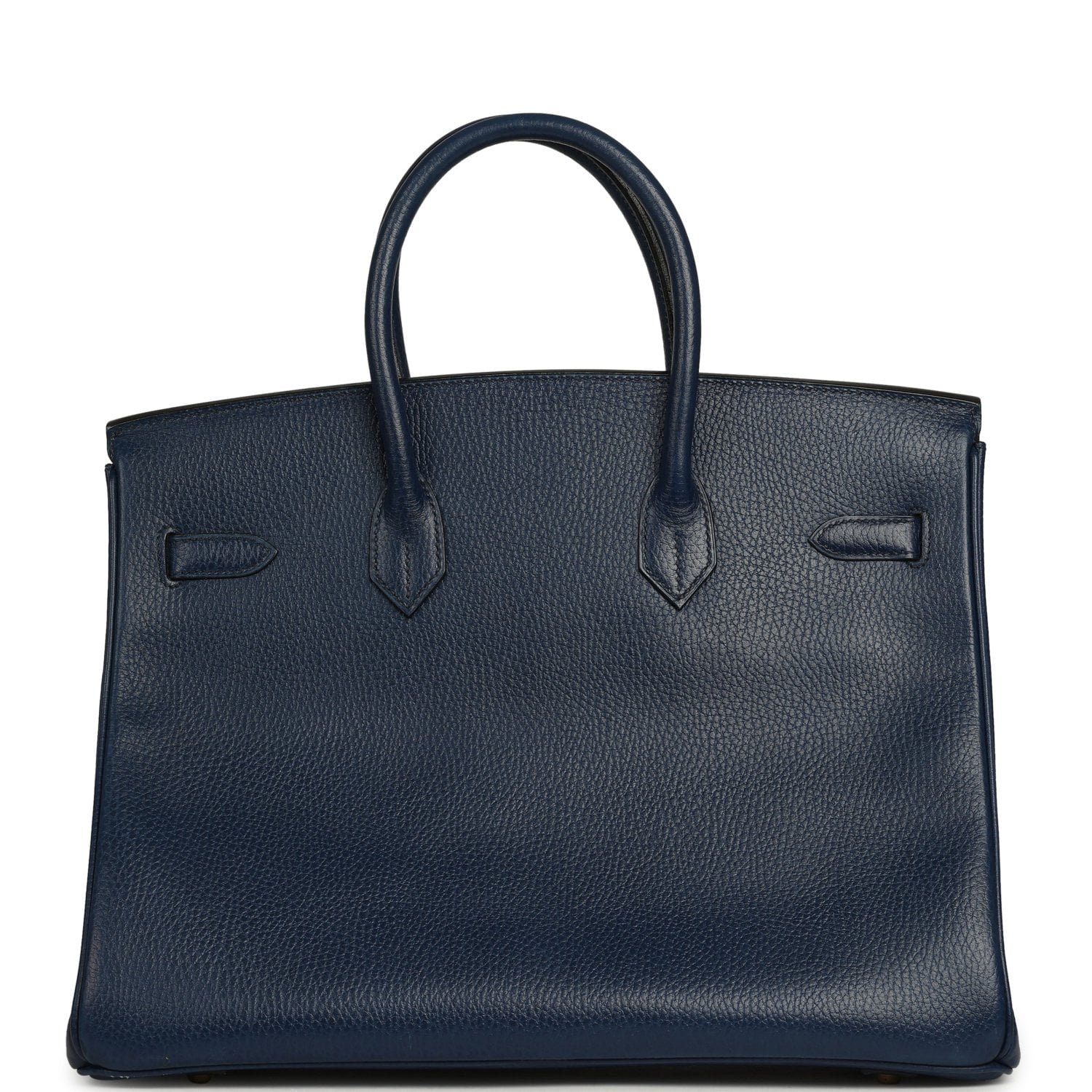 Vintage Hermes Birkin 35 Bleu Marine Ardennes Gold Hardware - Image 3