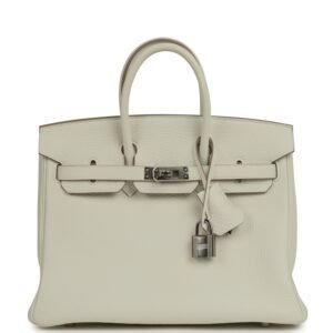 Hermes Birkin 25 Mushroom Togo Palladium Hardware