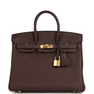 Hermes Birkin 25 Rouge Sellier Togo Gold Hardware