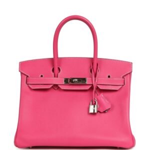 Hermes Candy Birkin 30 Rose Tyrien Epsom Palladium Hardware