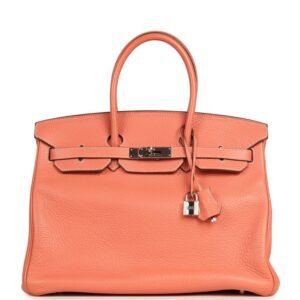 Hermes Birkin 35 Crevette Clemence Palladium Hardware