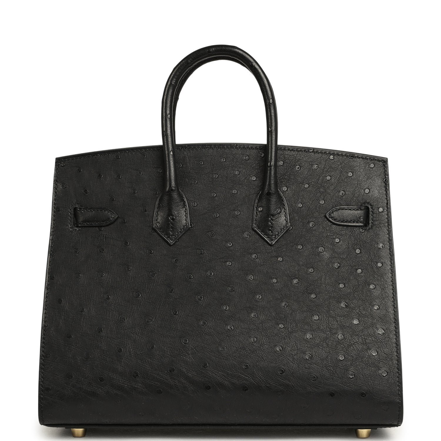 Hermes Birkin Sellier 25 Black Ostrich Gold Hardware - Image 3
