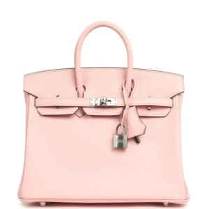 Hermes Birkin 25 Rose Sakura Swift Palladium Hardware