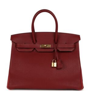 Hermes Special Order (HSS) Birkin 35 Rouge H Verso Togo Gold Hardware