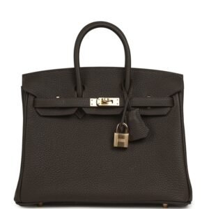 Hermes Birkin 25 Bai Brun Togo Permabrass Hardware