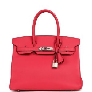 Hermes Birkin 30 Rose Extreme Epsom Palladium Hardware