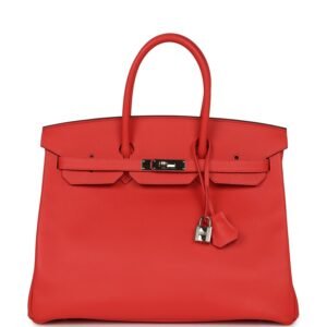 Hermes Birkin 35 Rose Jaipur Epsom Palladium Hardware