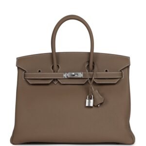 Hermes Birkin 35 Etoupe Togo Palladium Hardware