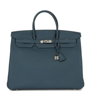 Hermes Birkin 40 Bleu Tempete Togo Palladium Hardware