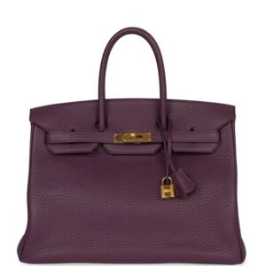 Hermes Birkin 35 Cassis Fjord Gold Hardware