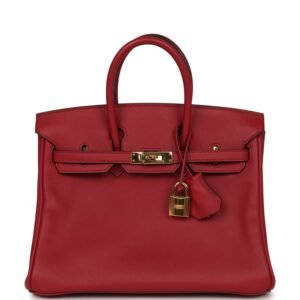 Hermes Birkin 25 Rouge Grenat Swift Gold Hardware