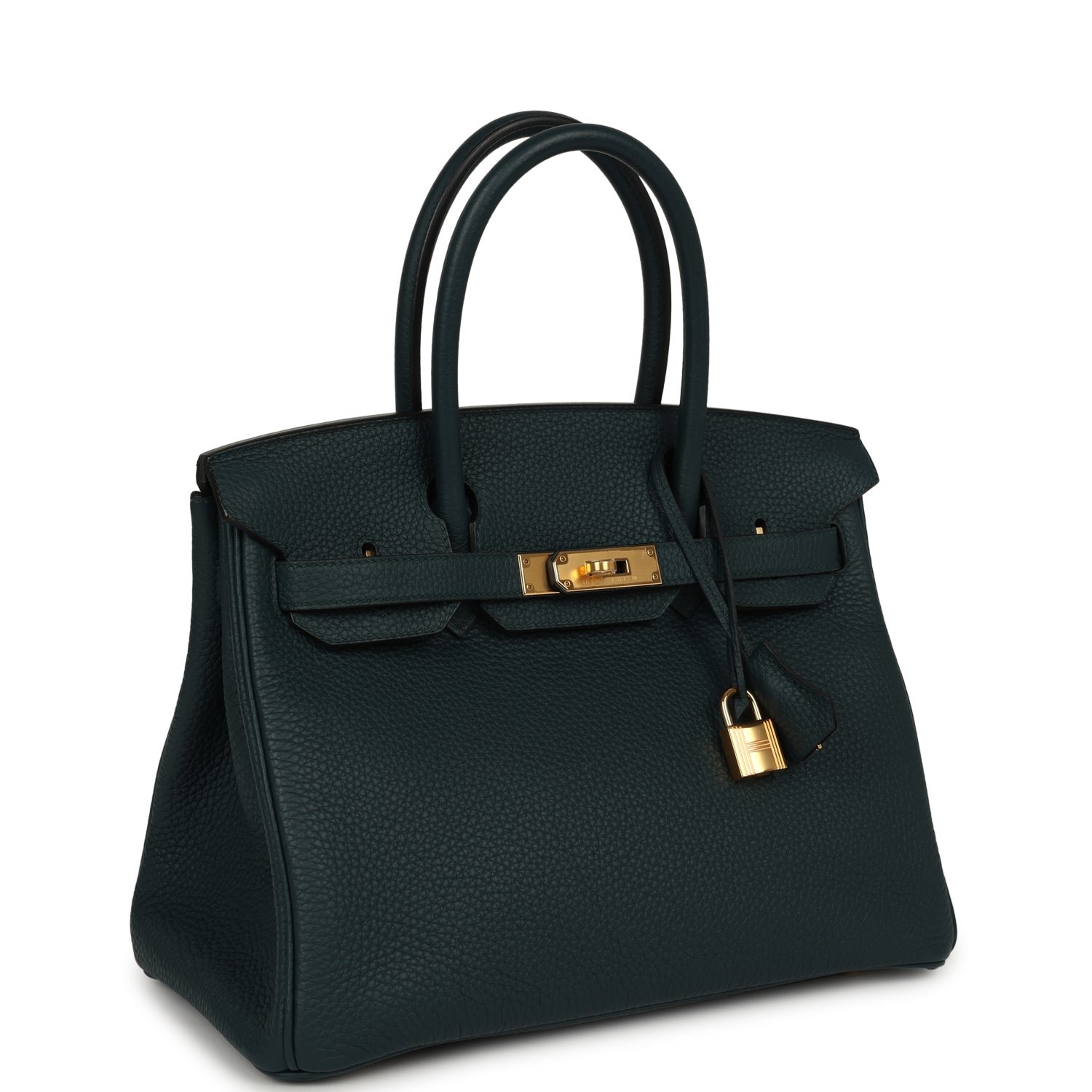 Hermes Birkin 30 Vert Cypress Clemence Gold Hardware - Image 2