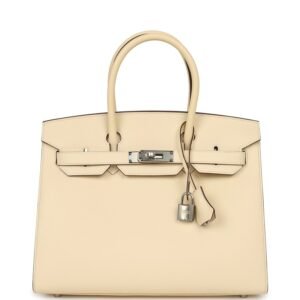 Hermes Birkin Sellier 30 Nata Epsom Palladium Hardware