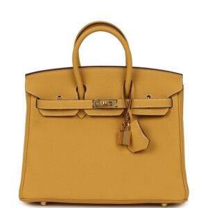 Hermes Birkin 25 Curry Togo Gold Hardware