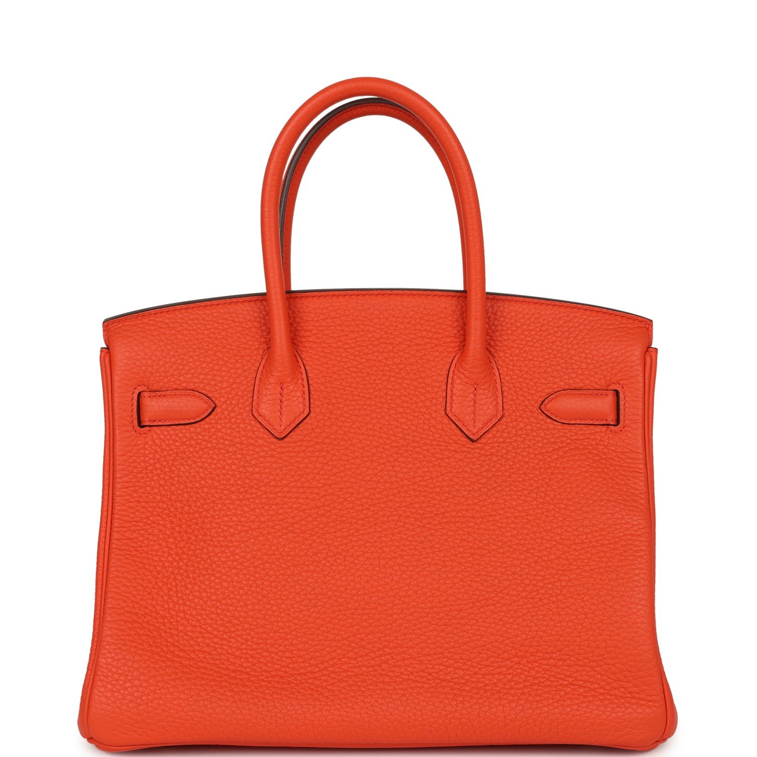 Hermes Birkin 30 Orange Poppy Clemence Palladium Hardware - Image 4