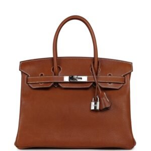 Hermes Birkin 30 Fauve Barenia Faubourg Palladium Hardware