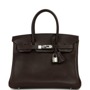 Hermes Birkin 30 Ebene Barenia Faubourg Palladium Hardware