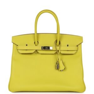 Hermes Birkin 35 Lime Candy Epsom Palladium Hardware