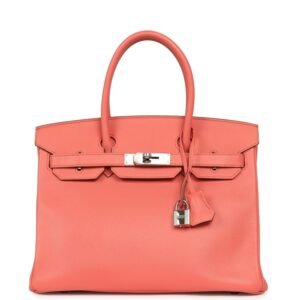 Hermes Birkin 30 Flamingo Epsom Palladium Hardware