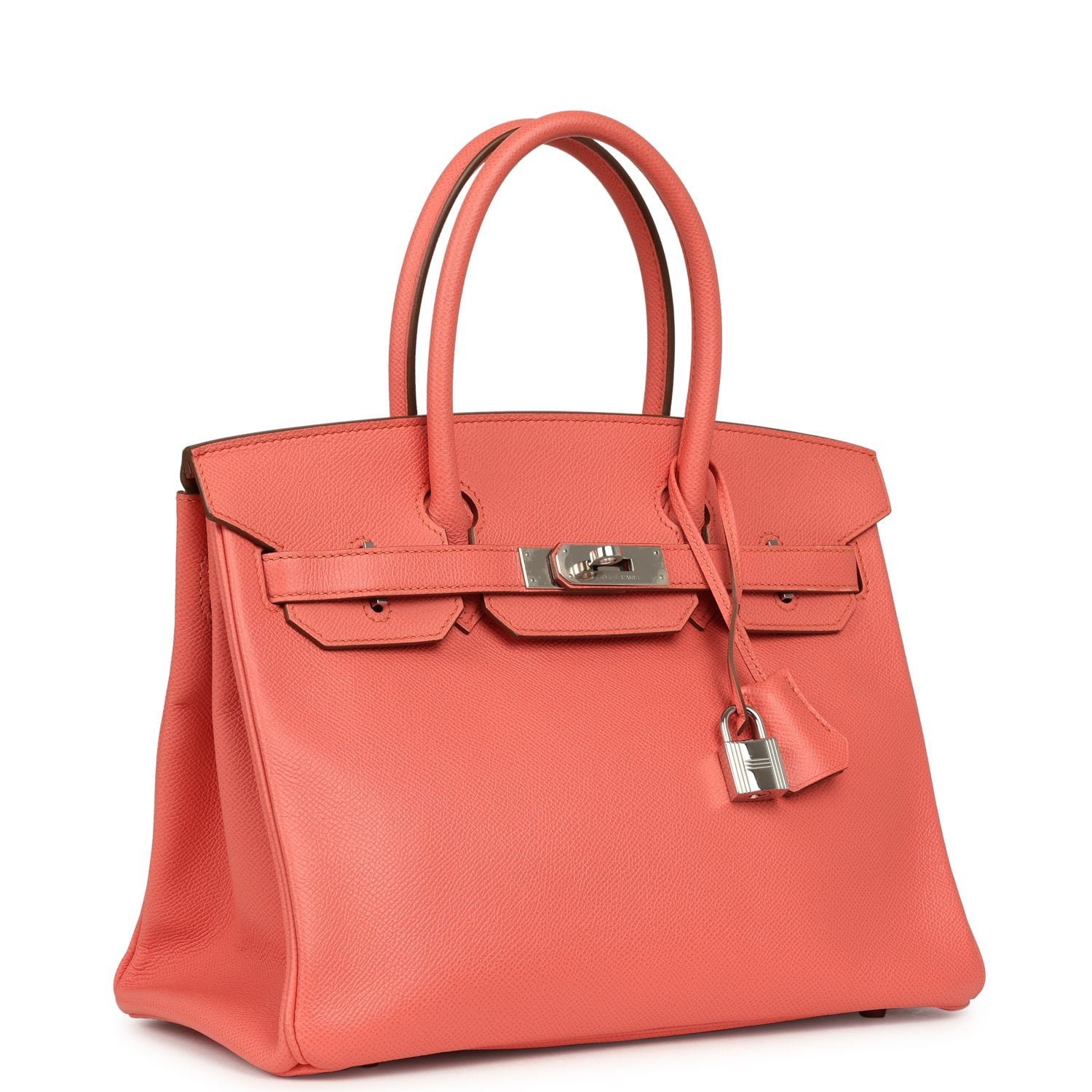 Hermes Birkin 30 Flamingo Epsom Palladium Hardware - Image 2