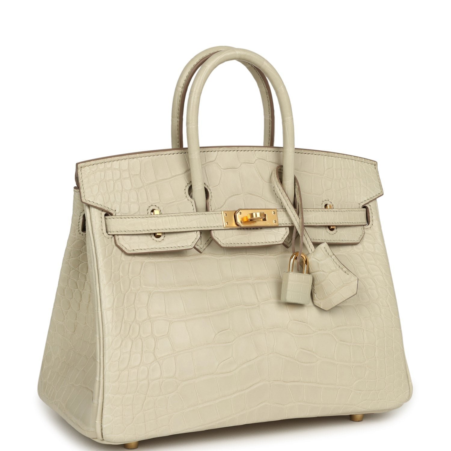 Hermes Birkin 25 Beton Matte Alligator Gold Hardware - Image 2