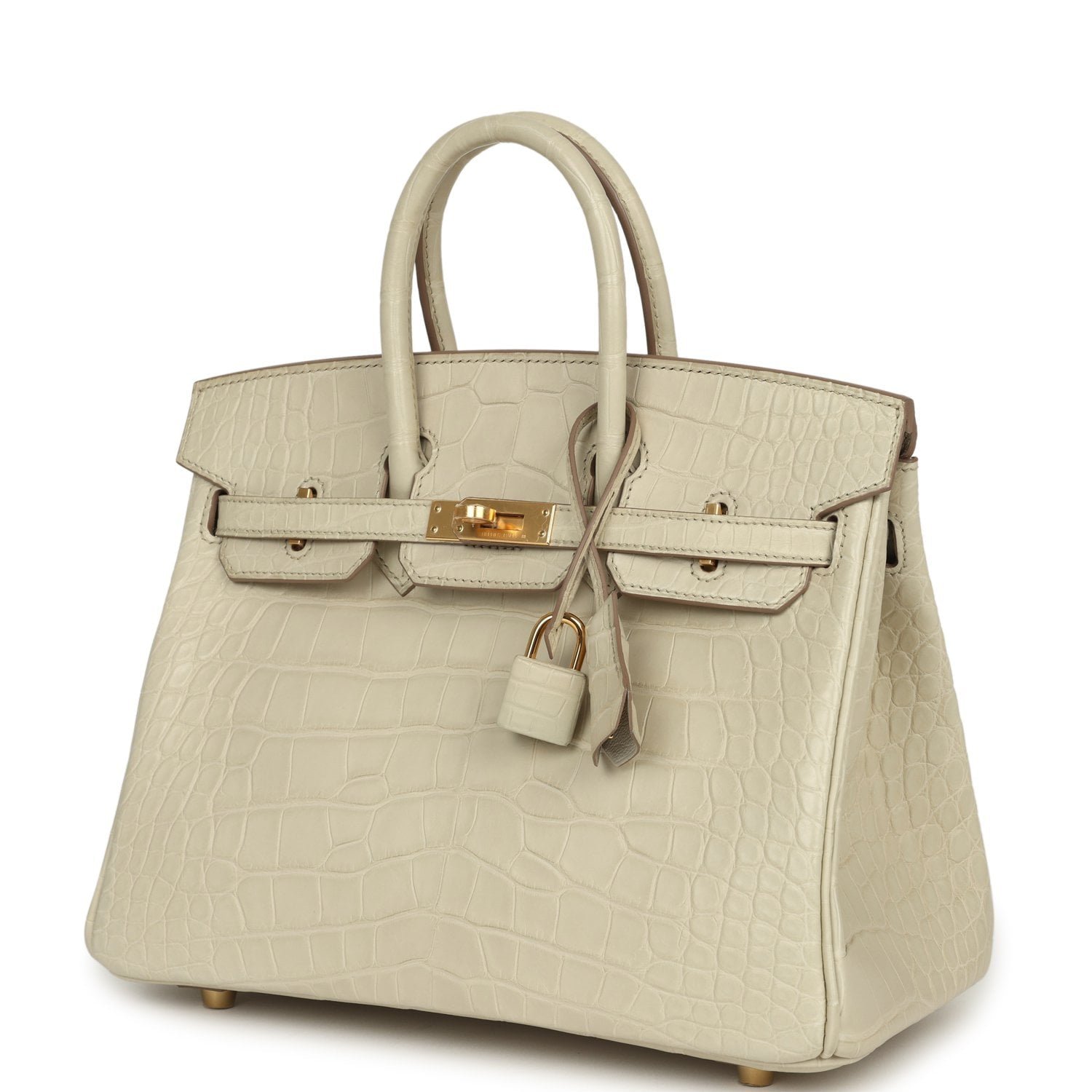 Hermes Birkin 25 Beton Matte Alligator Gold Hardware - Image 5