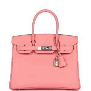 Hermes Birkin 30 Rose Confetti Epsom Palladium Hardware