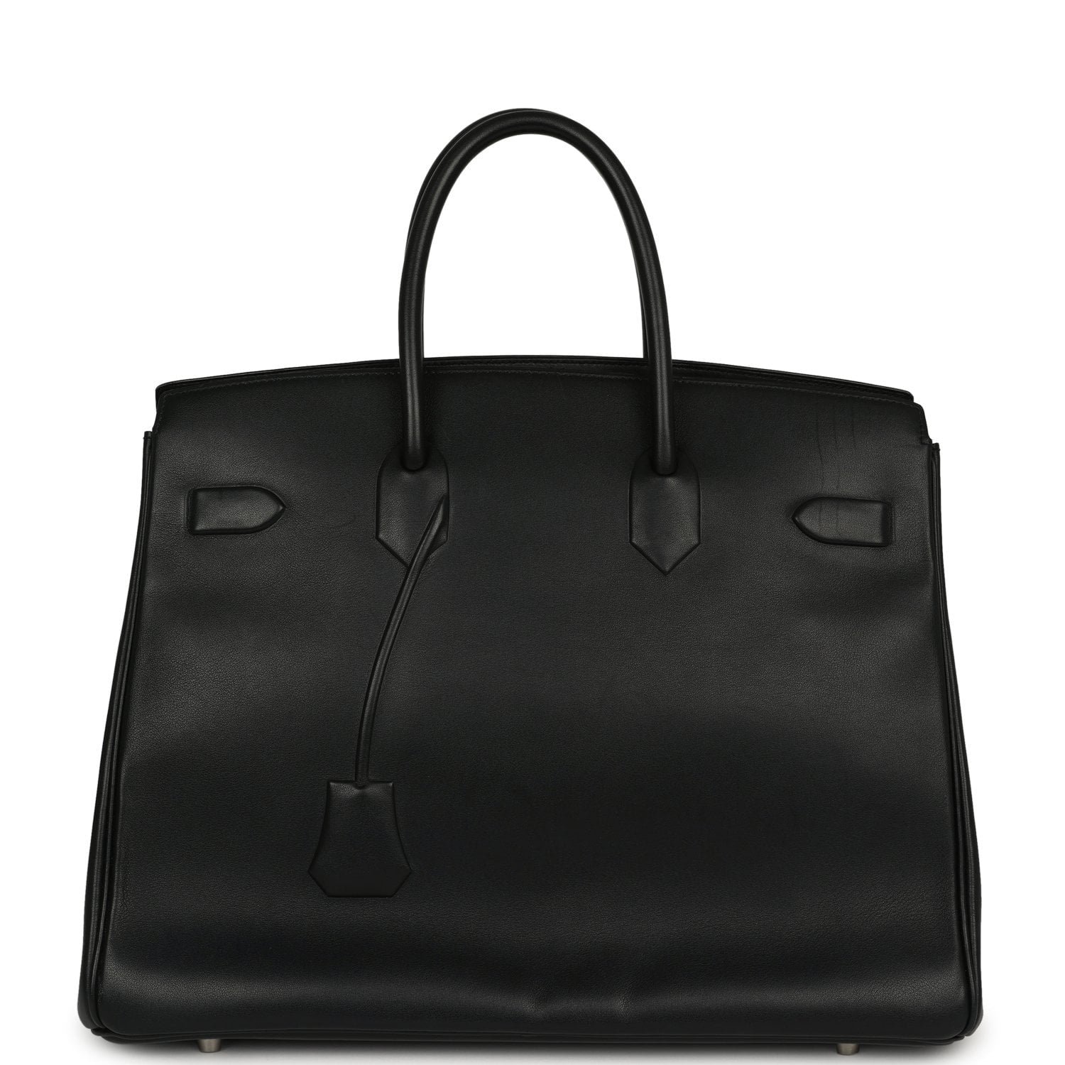 Hermes Shadow Birkin 35 Black Swift Palladium Hardware - Image 4