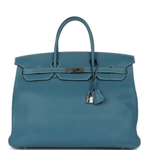 Hermes Birkin 40 Blue Jean Togo Palladium Hardware