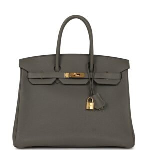 Hermes Birkin 35 Gris Meyer Togo Palladium Hardware