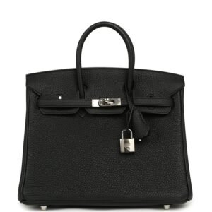 Hermes Birkin 25 Black Togo Palladium Hardware