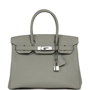 Hermes Birkin 30 Gris Mouette Togo Palladium Hardware