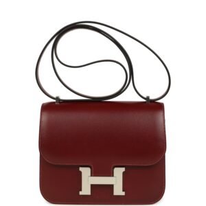 Hermes Constance 1-18 Rouge H Box Palladium Hardware
