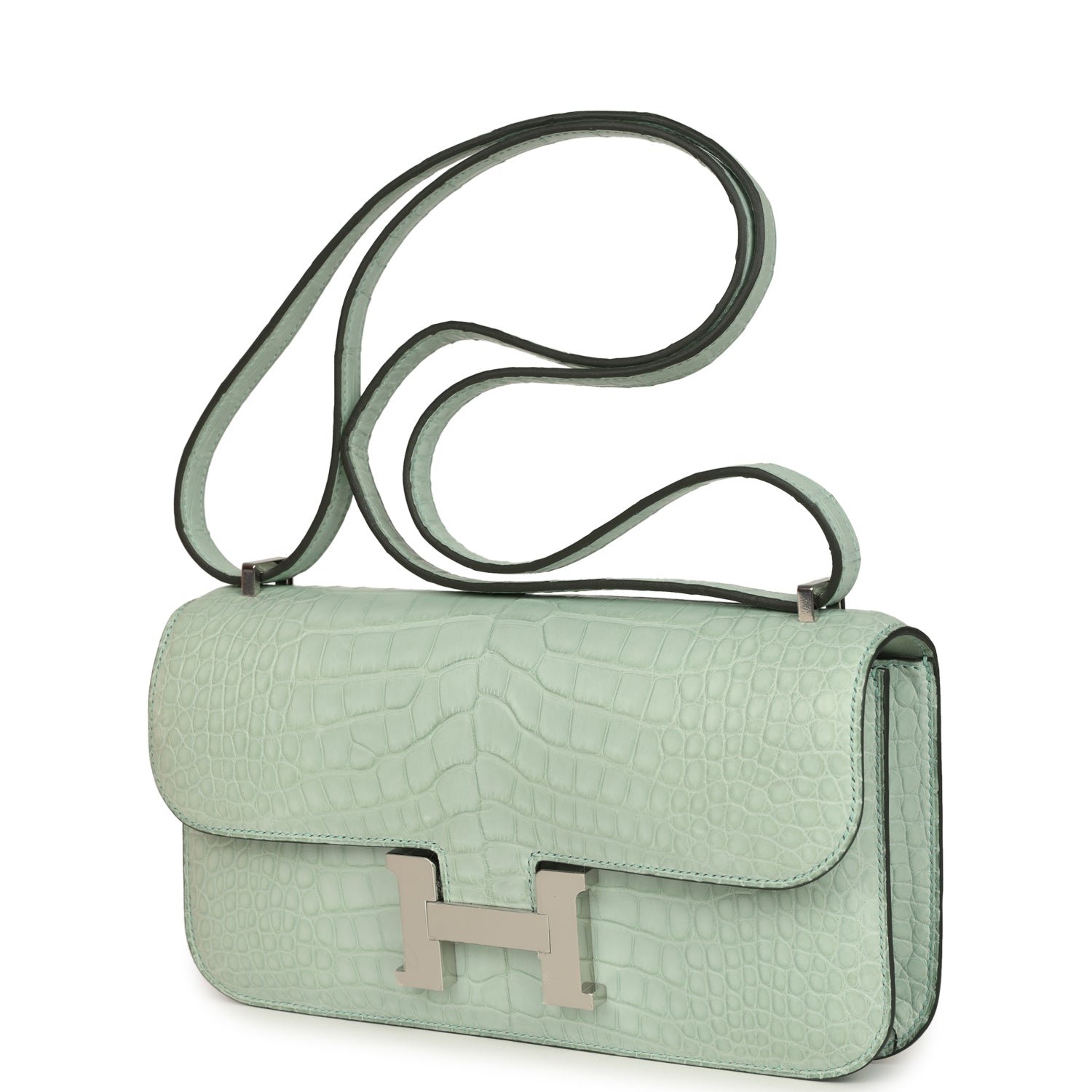 Hermes Constance Elan Vert D'Eau Matte Alligator Palladium Hardware - Image 5