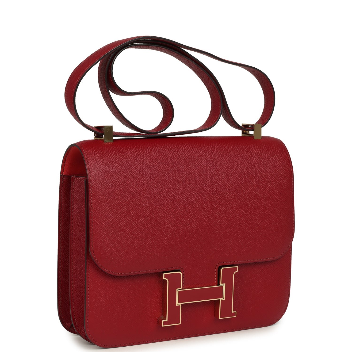 Hermes Constance 24 Rouge Grenat Verso Epsom Lacquered Permabrass Hardware - Image 2